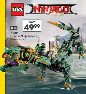 Aanbiedingen 70612 groene ninja mecha draak - Lego - Geldig van 23/10/2017 tot 05/12/2017 bij Top1Toys