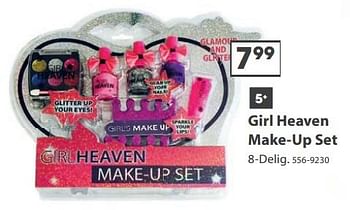 Aanbiedingen Girl heaven make-up set - Girl Heaven - Geldig van 23/10/2017 tot 05/12/2017 bij Top1Toys