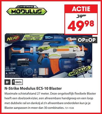 Aanbiedingen N-strike modulus ecs-10 blaster - Nerf - Geldig van 23/10/2017 tot 05/12/2017 bij Top1Toys