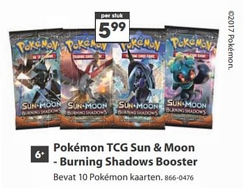 Aanbiedingen Pokémon tcg sun + moon - burning shadows booster - Pokemon - Geldig van 23/10/2017 tot 05/12/2017 bij Top1Toys