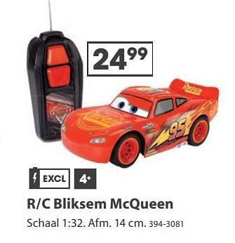 Aanbiedingen R-c bliksem mcqueen - Cars - Geldig van 23/10/2017 tot 05/12/2017 bij Top1Toys