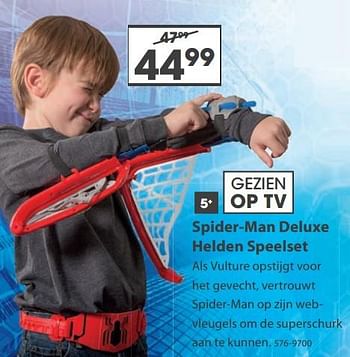 Aanbiedingen Spider-man deluxe helden speelset - Spider-man - Geldig van 23/10/2017 tot 05/12/2017 bij Top1Toys