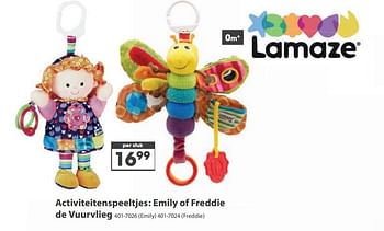 Aanbiedingen Activiteitenspeeltjes emily of freddie de vuurvlieg - Lamaze - Geldig van 23/10/2017 tot 05/12/2017 bij Top1Toys