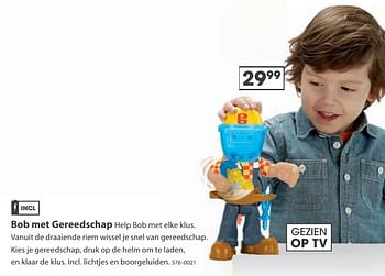 Aanbiedingen Bob met gereedschap - Bob de Bouwer - Geldig van 23/10/2017 tot 05/12/2017 bij Top1Toys