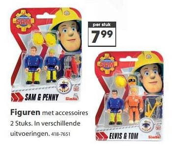 Aanbiedingen Figuren met accessoires 2 stuks. in verschillende uitvoeringen - remote_pf_nl.BRANDweerman Sam - Geldig van 23/10/2017 tot 05/12/2017 bij Top1Toys