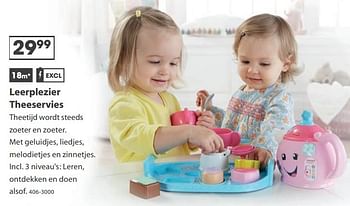 Aanbiedingen Leerplezier theeservies - Fisher-Price - Geldig van 23/10/2017 tot 05/12/2017 bij Top1Toys