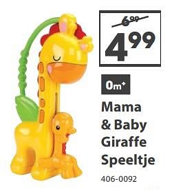 Aanbiedingen Mama + baby giraffe speeltje - Huismerk - Top1Toys - Geldig van 23/10/2017 tot 05/12/2017 bij Top1Toys