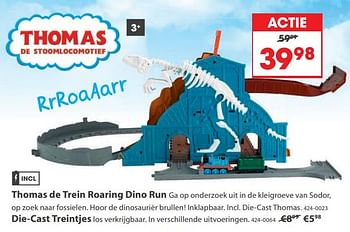 Aanbiedingen Thomas de trein roaring dino run - Thomas &amp; Friends - Geldig van 23/10/2017 tot 05/12/2017 bij Top1Toys