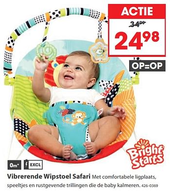 Aanbiedingen Vibrerende wipstoel safari - Brigh Starts - Geldig van 23/10/2017 tot 05/12/2017 bij Top1Toys