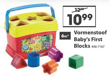 Aanbiedingen Vormenstoof baby`s first blocks - Fisher-Price - Geldig van 23/10/2017 tot 05/12/2017 bij Top1Toys