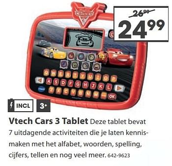 Aanbiedingen Vtech cars 3 tablet - Vtech - Geldig van 23/10/2017 tot 05/12/2017 bij Top1Toys