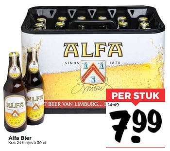 Aanbiedingen Alfa bier - Alfa - Geldig van 12/11/2017 tot 18/11/2017 bij Vomar