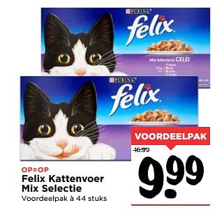 Aanbiedingen Felix kattenvoer mix selectie - Felix - Geldig van 12/11/2017 tot 18/11/2017 bij Vomar