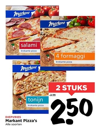 Aanbiedingen Markant pizza`s - Markant - Geldig van 12/11/2017 tot 18/11/2017 bij Vomar