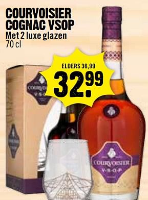 Aanbiedingen Courvoisier cognac vsop met 2 luxe glazen - Courvoisier - Geldig van 12/11/2017 tot 31/12/2017 bij Dirk III