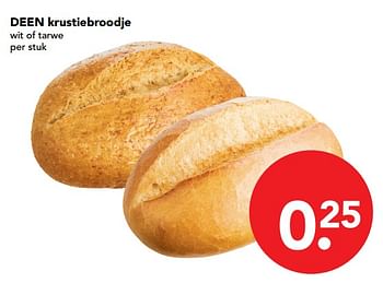 Aanbiedingen Deen krustiebroodje - Huismerk deen supermarkt - Geldig van 12/11/2017 tot 18/11/2017 bij Deen Supermarkten