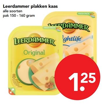Aanbiedingen Leerdammer plakken kaas - Leerdammer - Geldig van 12/11/2017 tot 18/11/2017 bij Deen Supermarkten