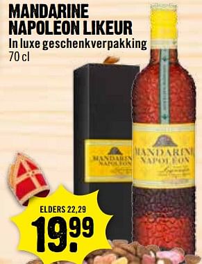 Aanbiedingen Mandarine napoléon likeur in luxe geschenkverpakking - Mandarine - Geldig van 12/11/2017 tot 31/12/2017 bij Dirk III