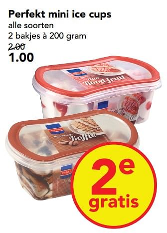 Aanbiedingen Perfekt mini ice cups - Perfekt - Geldig van 12/11/2017 tot 18/11/2017 bij Deen Supermarkten
