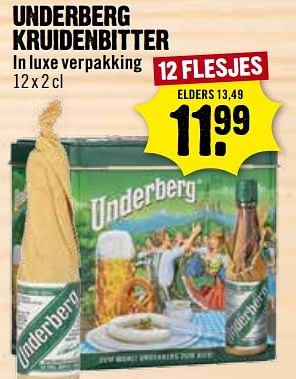 Aanbiedingen Underberg kruidenbitter in luxe verpakking - Underberg - Geldig van 12/11/2017 tot 31/12/2017 bij Dirk III