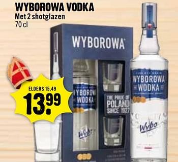 Aanbiedingen Wyborowa vodka met 2 shotglazen - Wyborowa - Geldig van 12/11/2017 tot 31/12/2017 bij Dirk III