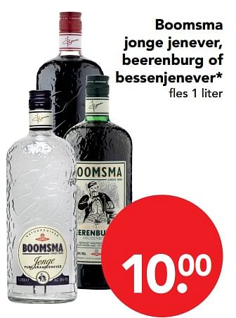 Aanbiedingen Boomsma jonge jenever, beerenburg of bessenjenever - Boomsma - Geldig van 12/11/2017 tot 18/11/2017 bij Deen Supermarkten