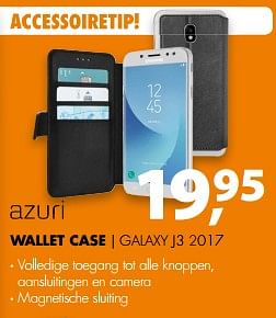 Aanbiedingen Azuri wallet case galaxy j3 2017 - Azuri - Geldig van 12/11/2017 tot 19/11/2017 bij Expert