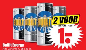 Aanbiedingen Bullit energy - Bullit - Geldig van 12/11/2017 tot 19/11/2017 bij Lekker Doen