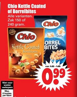 Aanbiedingen Chio kettle coated of borrelbites - Chio - Geldig van 12/11/2017 tot 19/11/2017 bij Lekker Doen