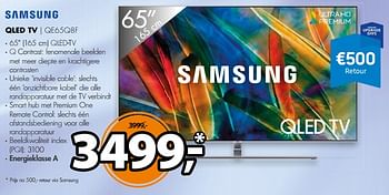 Aanbiedingen Samsung qled tv qe65q8f - Samsung - Geldig van 12/11/2017 tot 19/11/2017 bij Expert