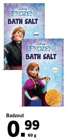 Aanbiedingen Badzout - Disney  Frozen - Geldig van 13/11/2017 tot 19/11/2017 bij Lidl