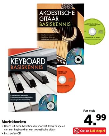 Aanbiedingen Muziekboeken - Huismerk - Lidl - Geldig van 13/11/2017 tot 19/11/2017 bij Lidl