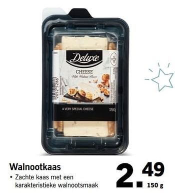 Aanbiedingen Walnootkaas - Deluxe - Geldig van 13/11/2017 tot 19/11/2017 bij Lidl
