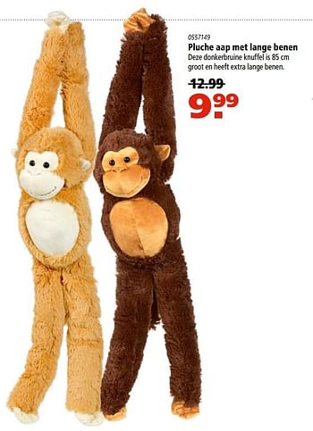 Huismerk - Marskramer Pluche aap met lange benen - Promotie Marskramer