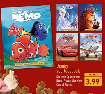 Aanbiedingen Disney voorleesboek keuze uit op zoek naar nemo, frozen, lion king, cars of planes - Disney - Geldig van 13/11/2017 tot 19/11/2017 bij Aldi