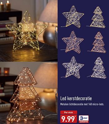 Aanbiedingen Led kerstdecoratie metalen lichtdecoratie met 140 micro-leds - Huismerk - Aldi - Geldig van 13/11/2017 tot 19/11/2017 bij Aldi