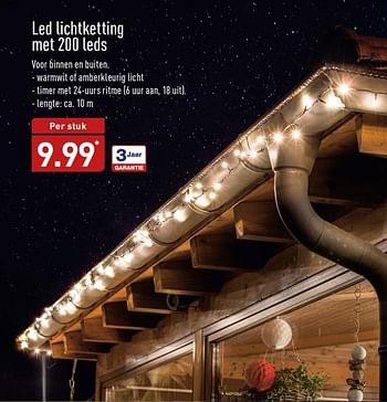 Aanbiedingen Led lichtketting met 200 leds - Huismerk - Aldi - Geldig van 13/11/2017 tot 19/11/2017 bij Aldi