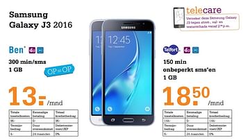 Aanbiedingen Samsung galaxy j3 2016 - Samsung - Geldig van 12/11/2017 tot 20/11/2017 bij Telecombinatie