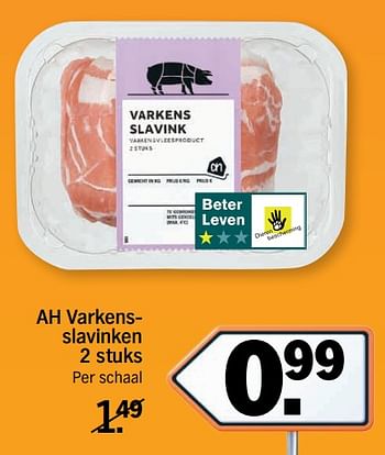 Aanbiedingen Ah varkensslavinken - Huismerk - Albert Heijn - Geldig van 13/11/2017 tot 19/11/2017 bij Albert Heijn