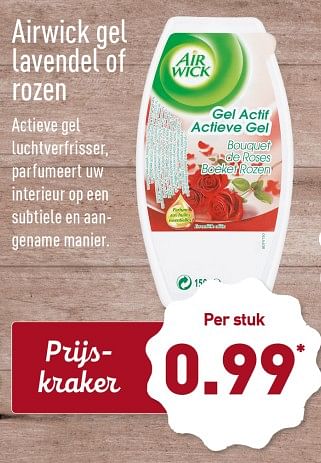 Aanbiedingen Airwick gel lavendel of rozen - Airwick - Geldig van 13/11/2017 tot 19/11/2017 bij Aldi