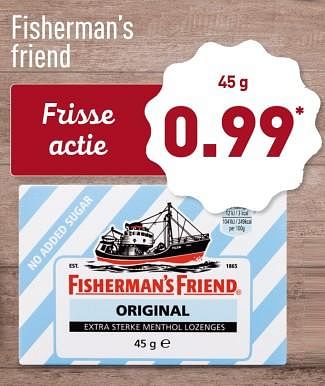 Aanbiedingen Fisherman`s friend - Fisherman's Friend - Geldig van 13/11/2017 tot 19/11/2017 bij Aldi