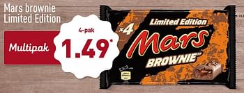 Aanbiedingen Mars brownie limited edition - Mars - Geldig van 13/11/2017 tot 19/11/2017 bij Aldi