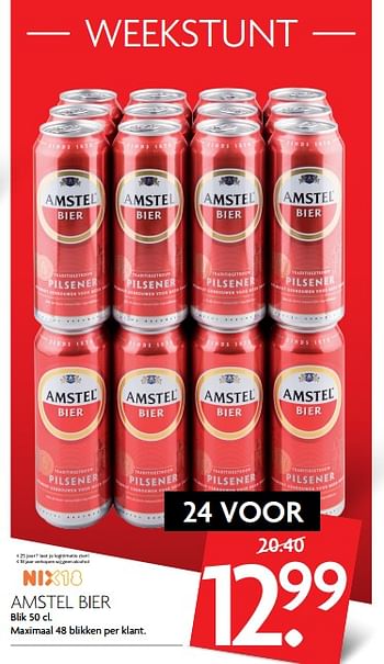 Aanbiedingen Amstel bier - Amstel - Geldig van 12/11/2017 tot 18/11/2017 bij Deka Markt