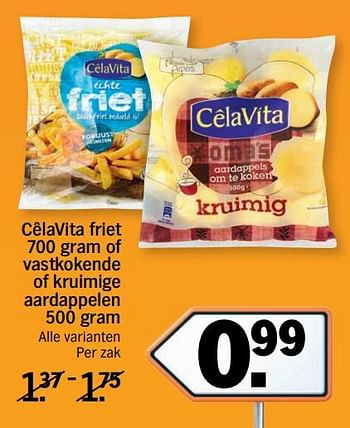Aanbiedingen Cêlavita friet of vastkokende of kruimige aardappelen - CelaVita - Geldig van 13/11/2017 tot 19/11/2017 bij Albert Heijn
