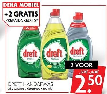 Aanbiedingen Dreft handafwas - Dreft - Geldig van 12/11/2017 tot 18/11/2017 bij Deka Markt