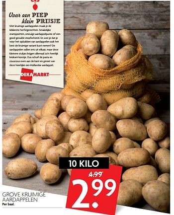 Aanbiedingen Grove kruimige aardappelen - Huismerk - Deka Markt - Geldig van 12/11/2017 tot 18/11/2017 bij Deka Markt