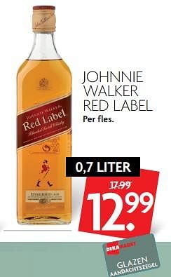 Aanbiedingen Johnnie walker red label - Johnnie Walker - Geldig van 12/11/2017 tot 18/11/2017 bij Deka Markt
