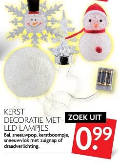 Aanbiedingen Kerst decoratie met led lampjes - Huismerk - Deka Markt - Geldig van 12/11/2017 tot 18/11/2017 bij Deka Markt
