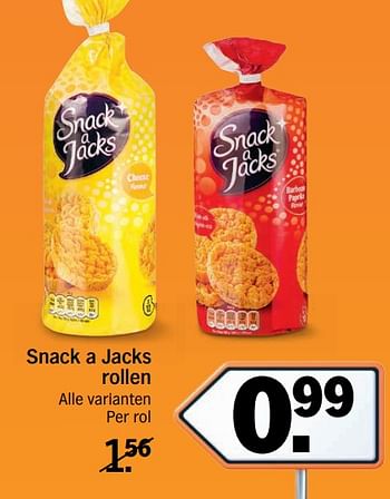 Aanbiedingen Snack a jacks rollen - Snack a Jacks - Geldig van 13/11/2017 tot 19/11/2017 bij Albert Heijn