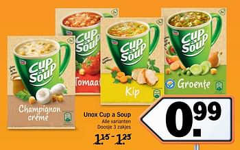 Aanbiedingen Unox cup a soup - Unox - Geldig van 13/11/2017 tot 19/11/2017 bij Albert Heijn